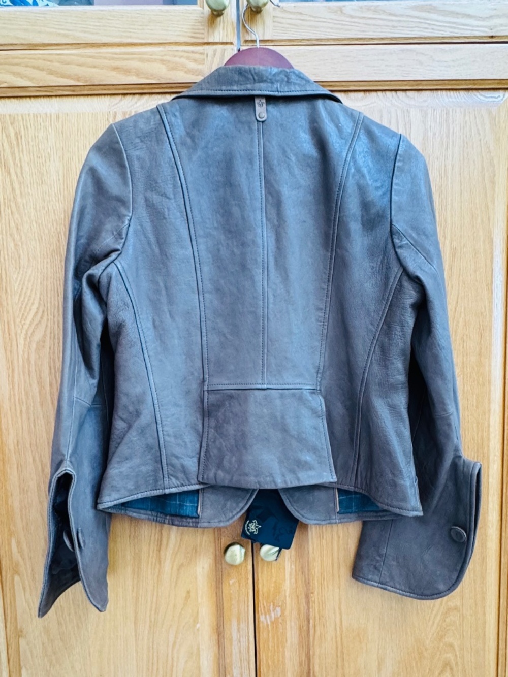 New Mackage Leather Jacket Colour is listed as Oatmeal on tag M - Picture 2 of 13